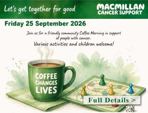 MacMillan Coffee Morning – 25th September 2026