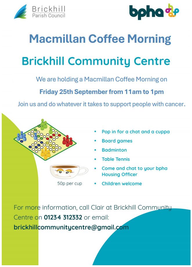 McMillan-Event September 2026 MacMillan Coffee Morning