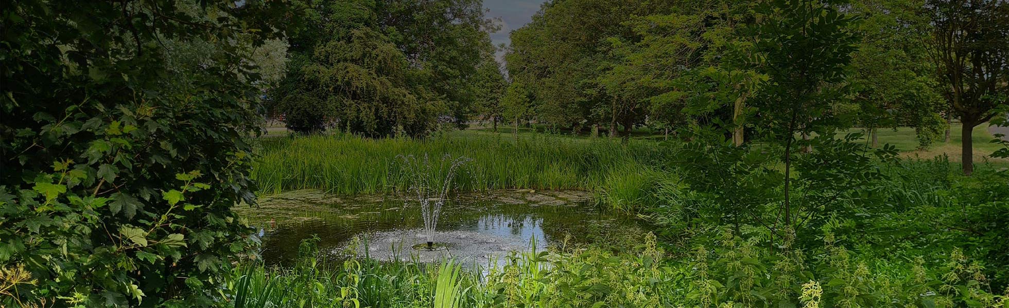 Rooksmead Pond and Fountain, Brickhill, Bedford